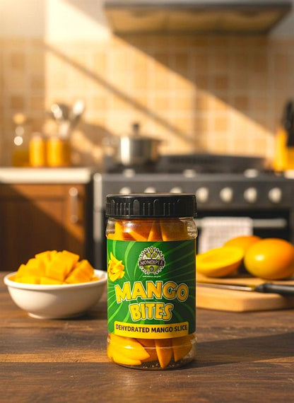 Momdipur Mango Bites – Premium Dehydrated Mango Slices