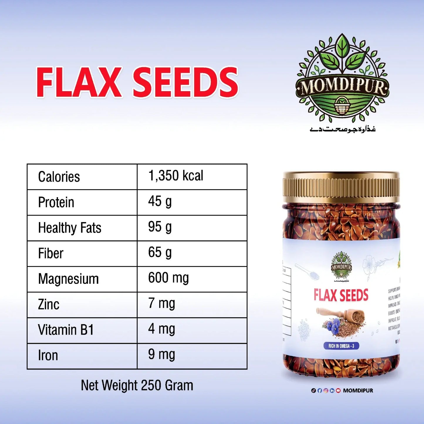 Flax Seeds – Fiber-Rich Omega Boost – Heart-Healthy Flax for Daily Vitality 